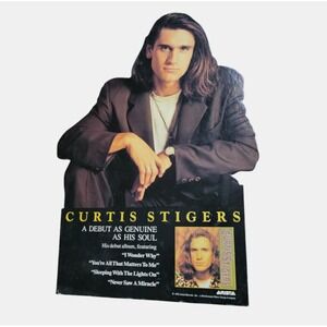 Curtis Stigers Die Cut Promo Stand Up Display 9x12 "I Wonder Why" Europop Arista